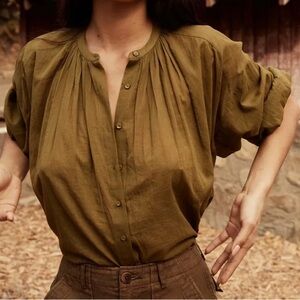 Dôen Blouse Olive Green